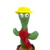 Agite o mesmo no estoque cacto dançante escultura de areia pode torcer o brinquedo de pelúcia elétrico para aprender a falar, cantar e brilhar