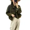Venta al por mayor Estilo Coreano Unisex Solapa Ropa de Trabajo Chaqueta Mujer Suelta Corta Versátil Chaqueta Top 26 Otoño Invierno Nueva Tendencia
