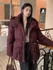 Estilo Coreano Invierno 2026 Nuevo Chaqueta de Plumas de Longitud Media Pinghu para Mujer Casual Engrosada Cintura Ajustable con Capucha Cálida Gama Alta