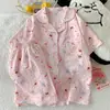 Pijama infantil para niñas, nuevo modelo verano 2026, algodón nube, dulce y fino, manga corta y shorts, ropa de casa para niños mayores