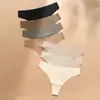 Suministro de Fábrica de Comercio Exterior Tanga con Borde Ondulado, Sexy de Cintura Baja de Seda de Hielo Invisibles Cómodos Calzones de Fitness para Mujer