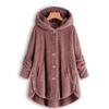 Transfronteiriço Amazon ebay2022 Inverno Nova Moda Feminina Europeu e Americano Botão Top de Pelúcia Irregular Marca de Moda Cor Sólida