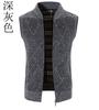 Amazon comércio exterior novo masculino gola alta forrado com fleece espesso plus size padrão diamante suéter suéter cardigã colete