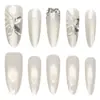 Borboleta Água Clara Strass Olho de Gato 3D Cristal Brilhante para Unhas Portátil Arte de Unhas Fofa Estilo Longo Unhas Portáteis 30 Peças
