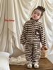 Conjunto de Roupa de Casa Infantil, Nova Coleção Inverno 2025, Pijama Quente de Inverno para Meninos e Meninas, Conjunto de Roupa de Casa em Pelúcia e Chenille