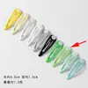 Base de Presilha de Cabelo Gota d'Água 5cm Óleo Colorido BB Clip Acessórios DIY Material Base de Clipe Doce Colorido com Suporte Inferior Branco para Mulheres