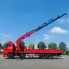 Grúa Camión con Pluma Plegable de Exportación, Grúa Camión con Pluma Plegable de Servicio Pesado, Venta Directa de Fábrica de Camión con Pluma Plegable de Servicio Pesado Cuatro Delanteras y Ocho Traseras