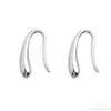 Pendientes pequeños de gota simple de plata S925 para mujer, estilo retro, con personalidad, con ganchos para las orejas y agujeros que combinan con todo.