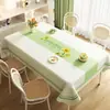 Toalha de Mesa Floral Fresca e Simples, Impermeável e à Prova de Óleo, Jogo Americano Sem Lavagem, Toalha de Mesa Retangular para Mesa de Jantar, Toalha de Mesa de Luxo Leve de Alta Qualidade para Mesa de Centro