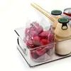Caja de Almacenamiento de Acrílico Escritorio Cosméticos Caja Transparente de Plástico Dormitorio Hogar Mascarilla Facial Caja para Piel Caja de Almacenamiento para Refrigerador