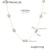 Xinyixin - Collar de clavícula con cuentas de acero inoxidable, hecho a mano, con un tesoro de agua dulce natural, de moda, ligero y de lujo, de fábrica, en stock, venta al por mayor
