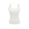Ropa Exterior Americana Versátil Casual Hermoso Camisol de Espalda Estilo 2025 para Mujer Sexy Top sin Espalda con Forma de U con Almohadillas para el Busto