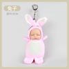 Llavero de Muñeca Moe Dormilona Simulación Bebé Dormilón Muñeca Dormilona Llavero para Llaves de Coche Decoraciones para Bolso de Mujer Colgante Pequeño