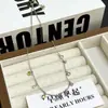 Collar de Zirconia Colorida para Niña Dulce Cadena de Suéter de Moda Personalizada para Mujer Todo Fósforo Cadena de Pulsera Vintage de Nicho Tendencia