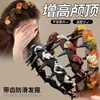 Faixa de cabelo versátil tipo pente Maillard, vintage e sofisticada, não aperta o cabelo, nova faixa de cabelo estilo coreano 2026 para mulheres