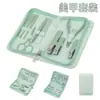 Conjunto de Cortadores de Unha 18 Peças Aparador de Sobrancelhas Ferramenta de Manicure Conjunto de 15 Peças Verde Matcha Aço Inoxidável Faca de Pedicure Cortadores de Unha