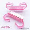 Cepillo de cuerno para limpiar arte de uñas cepillo para polvo de migas de uñas translúcido cepillo para quitar polvo de juego tamaño pequeño de plástico cepillo de cuerno
