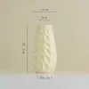 Jarrón Cerámico Rombo Estilo Ins Crema Shumen Lujo Accesible Decoración de Gama Alta Sala de Estar Adornos para Arreglos Florales Hidropónicos