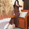 Trajes de Mujer para Primavera y Otoño con un Toque de Alta Gama, un Conjunto Completo de Elegantes y Estilosos Conjuntos de Dos Piezas de Chaquetas y Vestidos Estilo Chanel