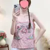 Verano 2026 Nuevo Estilo Chino Retro Top sin Mangas para Barriga Top Étnico con Bordado Elegante