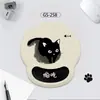 Mouse Pad de Pulso de Gato Fofo Apoio de Mão de Silicone Simples para Escritório Almofada de Pulso Espessa Estéreo 3D Prevenção de Dor na Mão do Mouse