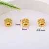 Cuentas Espirales de Barril de Circonia Microincrustada de 18K que Conservan el Color, Cuentas Espaciadoras, Accesorios para Pulseras y Collares de Joyería con Cuentas, Cordón Trenzado con Cuentas