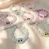 Pulsera de Cuentas Cristalizadas Agrietadas de Gato de Dibujos Animados Dulce de Hada Súper Joyería Versátil de Nicho para Mujer Pulsera de Cuentas Glaseadas Venta al por Mayor