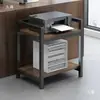 Gabinete de Almacenamiento para Impresora, Estante de Escritorio para Apartamento Pequeño, Estante de Almacenamiento Móvil de Pie, Soporte para Host de Computadora