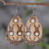 Pendientes colgantes de piel sintética de doble cara con diseño de conejo de Pascua con estampado de leopardo de Amazon para mujer, de Amazon, para Europa y América.