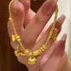 Pulsera Trenzada de Calabaza Gordita Color Dorado Nueva Pulsera Versátil de Cuerda Tejida Nueva Joyería de Tendencia Nacional Estilo Chino