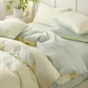 Juego de cuatro piezas de algodón puro simple, funda nórdica 100% algodón, sábana de cama moderna estilo ins, juego de tres piezas para cama de dormitorio de estudiante