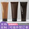 [Personalizado] Preto Brilhante Cosmético PE Mangueira Fosca Tampa Flip-Top Marrom Embalagem de Mangueira para Sabonete Facial Creme para Mãos
