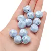 Contas Eletrodepositadas de Cor Sólida em Acrílico Contas de Fio Fig Fio Contas Soltas para DIY Manual Colar Pulseira Vestuário Acessórios Atacado