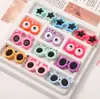 Yiwu Fuente de Artículos Soporta Dropshipping Resina Dibujos Animados Gafas de Sol Peculiares Parches Joyería Hecha a Mano DIY Accesorios Materiales en Stock