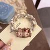 Diadema de Estilo Japonés Linda Cuadros Marrones Kt Cat Nueva Ins Corazón de Niña Lindo Versátil Flequillo Dibujos Animados Tocado