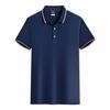 Ropa de trabajo de manga corta con solapa, polo estampado personalizado, ropa de fábrica, ropa de trabajo, camisa publicitaria cultural, camiseta con logotipo impreso bordado