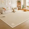 Alfombra para Sala de Estar, Estilo Crema, Pelo Corto Grueso, Lujo Ligero, Imitación Cachemira de Gama Alta, Sofá, Mesa de Café, Felpudo de Dormitorio al por Mayor