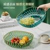 Plato de frutas transparente estilo ins de lujo ligero borde dorado patrón martillado patrón de ladrillo PET resistente a caídas gran capacidad plato de dulces sala de estar del hogar