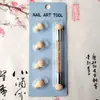 Caneta Esfumadora para Gradiente de Nail Art com Ponta de Esponja, 4 Pontas de Reposição, Caneta de Esponja Dupla, Especial para Salões de Unhas
