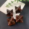 Venta Caliente Transfronteriza Adornos de Piedra de Cristal Natural Merkaba 25*25mm Cuadrado Satélite Piedra Desnuda Accesorios para Joyería DIY