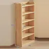 Estantería de Madera Maciza Estante de Almacenamiento Sala de Estar de Pie Simple Infantil Librero Hogar Multicapa Dormitorio Estudiante Oficina Almacenamiento