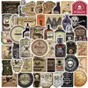 50 hojas/set de pegatinas de pociones de thriller retro no repetitivas decoración creativa personalizada pegatinas para equipaje DIY álbum de recortes