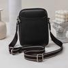 Bolsas al por mayor de punto Bolsas para mujer 2025 Nuevo Simple Pu Cuero Suave Bolsa para teléfono móvil Exportación transfronteriza Bandolera de un solo hombro Bolsa pequeña