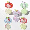 Linda Cuchara de Manzana Transparente Hielo DIY Pasador Hecho a Mano Llavero Pinza de Pico de Pato Material de Decoración Colgante Venta al Por Mayor