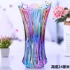 Jarrón de cristal transparente simple hecho a medida, engrosado, para bambú hidropónico y arreglos florales, pieza decorativa grande