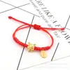 Versión coreana de pulsera de cuerda roja tejida a mano de los 12 signos del zodíaco Red net lovers este año transferencia lote de pulseras de los 12 signos del zodíaco