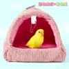 Nido de Loro Casa para Pájaros Cálida Hamaca Piel de Tigre Cacatúa Suministros de Calefacción de Invierno Nido de Algodón para Pájaros Pequeños de Invierno Engrosado con Forro Polar