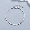 Pulseira corrente quadrada em prata esterlina 925, estilo minimalista novo, estilo ins, pulseira versátil, estilo frio, joia elegante
