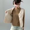 Chaleco de Bolsillo H117 para Mujer Otoño e Invierno Forro Polar Chaleco Cálido Ropa Exterior Casual Deportivo Chaleco Corto