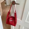 Bolso Cubo Texturizado Casual de Moda Simple Moda Verano 2025 Nuevo Elegante Bolso de Hombro Cruzado para Mujer